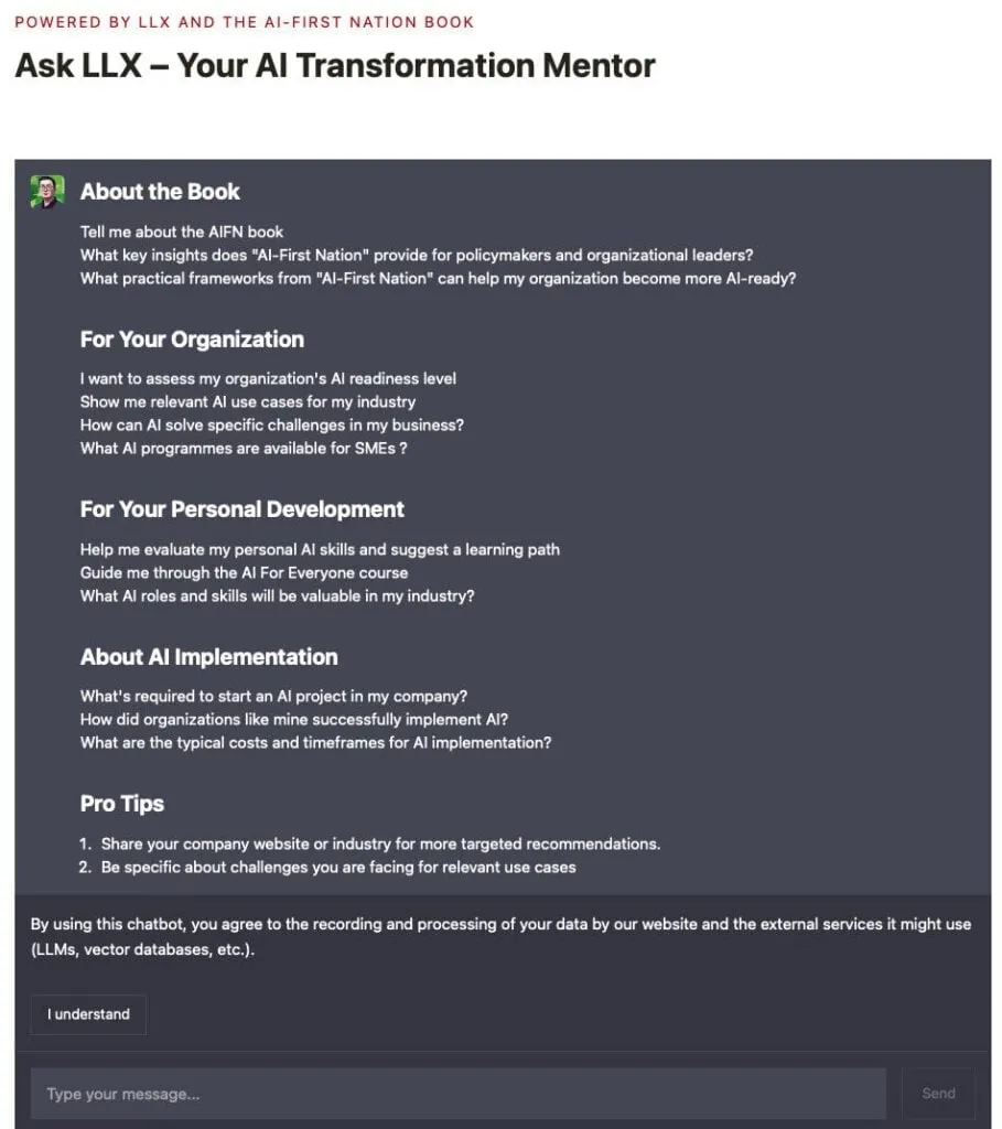 Ask LLX - AI Transformation Mentor screenshot